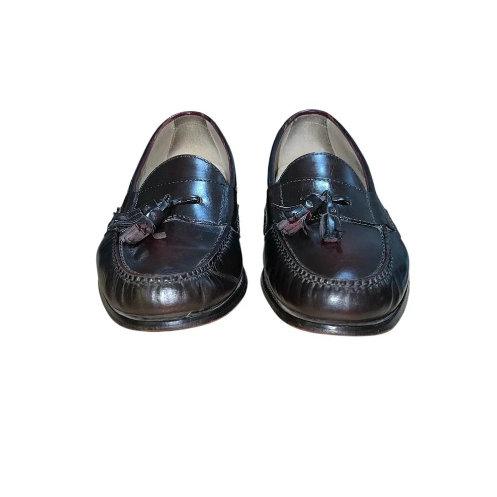 Cole Haan Tassel Loafers Mens 13 D Burgundy Oxblood Leather Dress Shoes C03507